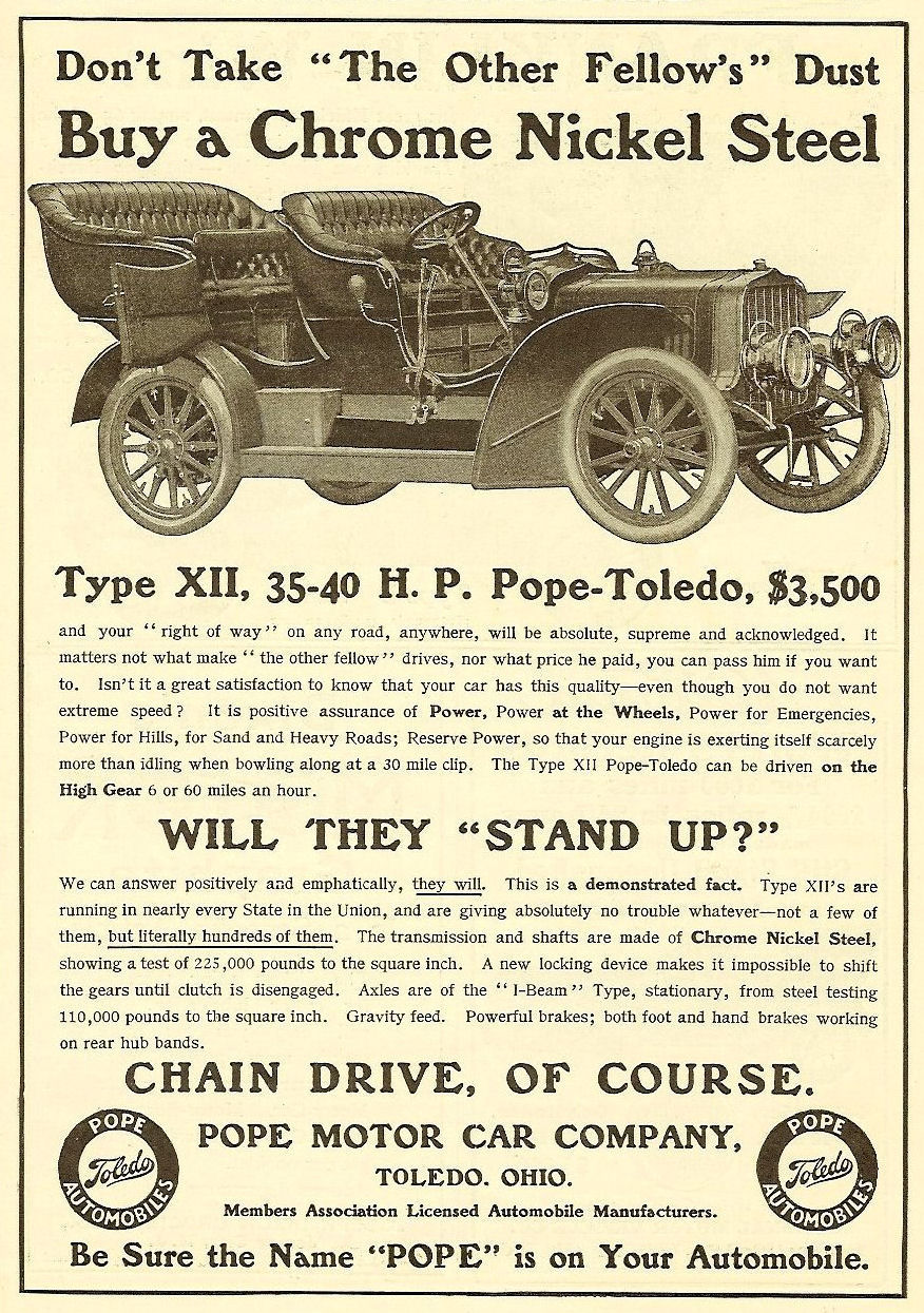 1906 Pope Auto Advertising